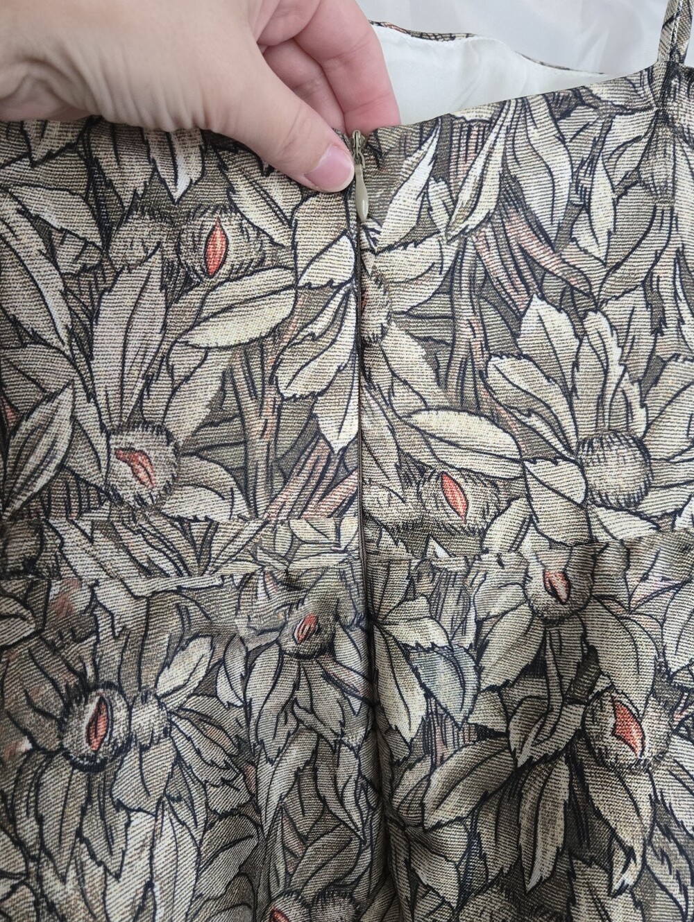 MISS ROSIER Claudia Green Jungle Print A-Line Dress - Picture 5 of 10